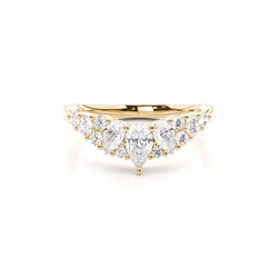 Prong Set Multishape Diamond Contour Wedding Ring