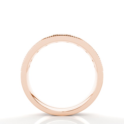 Rund & Prinzessin Diamant Milgrain Ehering