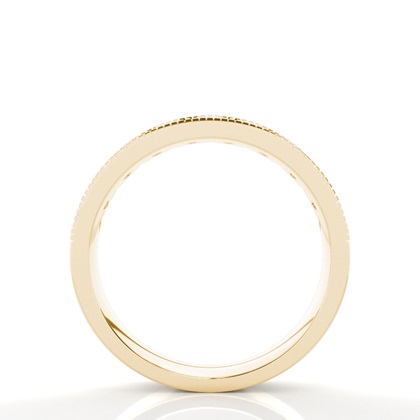 Rund & Prinzessin Diamant Milgrain Ehering