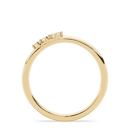 Condensed Cluster Curved Diamond Wedding Band