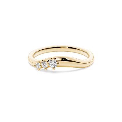 Condensed Cluster Curved Diamond Wedding Band