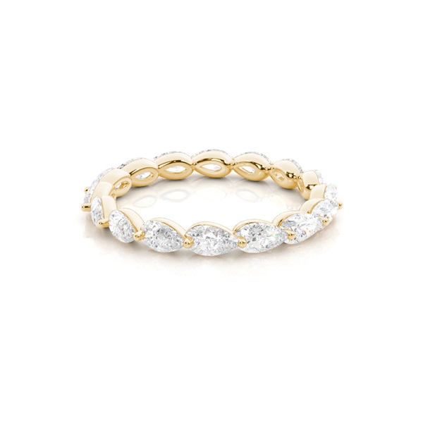 Timeless Pear Diamond Overlay Full Eternity Band