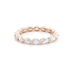 Timeless Pear Diamond Overlay Full Eternity Band