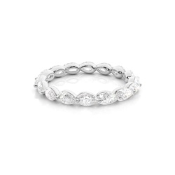 Timeless Pear Diamond Overlay Full Eternity Band