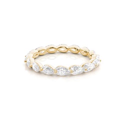 Timeless Pear Diamond Overlay Full Eternity Band