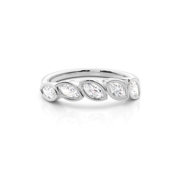 Contour Marquise Diamond Eternity Wedding Band
