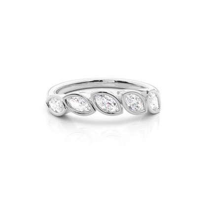 Contour Marquise Diamond Eternity Wedding Band