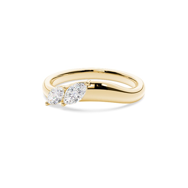 Condensed Cluster Curved Diamond Wedding Band