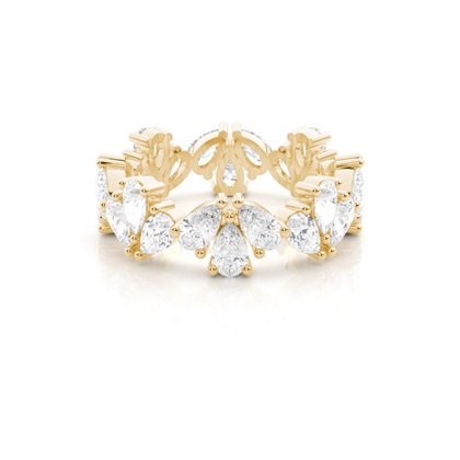 Pear Eternity Diamond Rings