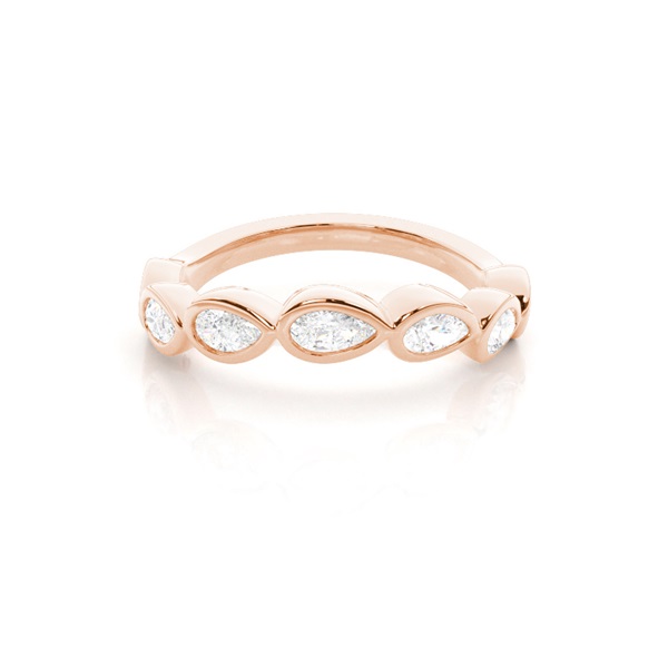 Contour Pear Diamond Eternity Wedding Band