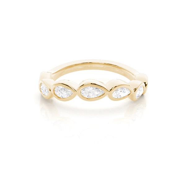 Contour Pear Diamond Eternity Wedding Band