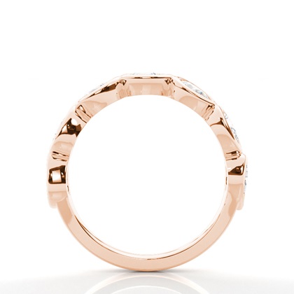 Geschwungener Diamant Memorie Ehering In Tropfenform