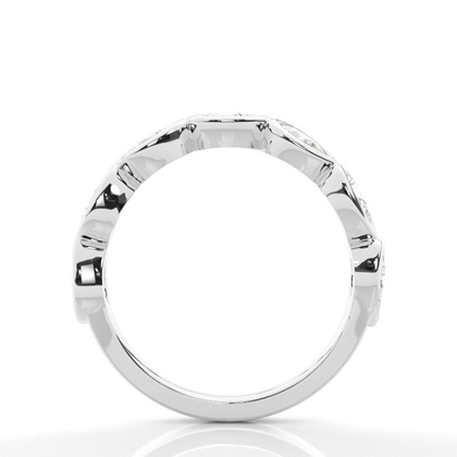 Geschwungener Diamant Memorie Ehering In Tropfenform