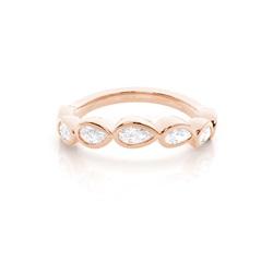 Contour Pear Diamond Eternity Wedding Band