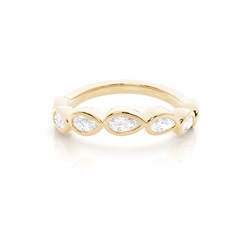 Contour Pear Diamond Eternity Wedding Band