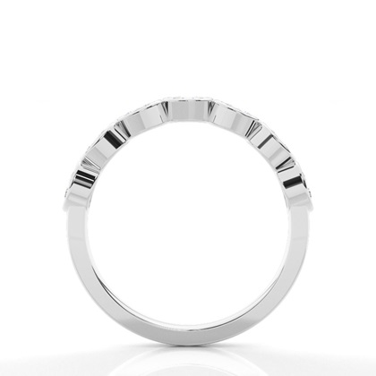 Geschwungener Memorie Ehering Mit Ovalen Diamanten