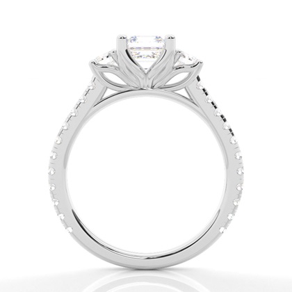 2.00 Carat Platin Trilogie Verlobungsringe