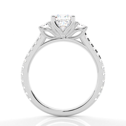 Kissen Platin Trilogie Verlobungsringe