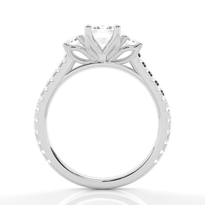 Floraler Blütenblatt Trilogie Diamant Verlobungsring