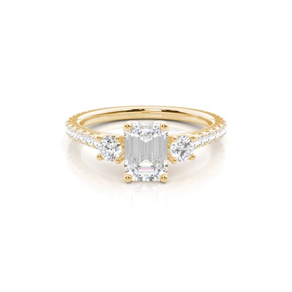 Floral Petal Trilogy Diamond Ring