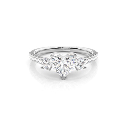 Floral Petal Trilogy Diamond Ring