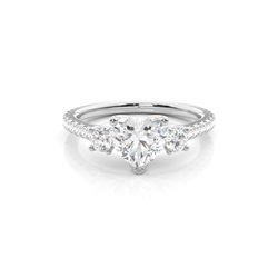 Floraler Blütenblatt Trilogie Diamant Verlobungsring