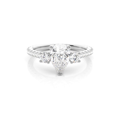 Floral Petal Trilogy Diamond Ring