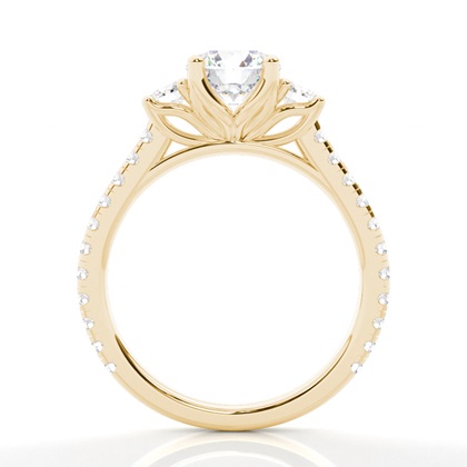 Brilliant Gelbgold Trilogie Verlobungsringe