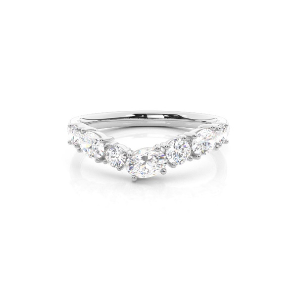 Multishape Oval And Round Diamond Wedding Ring