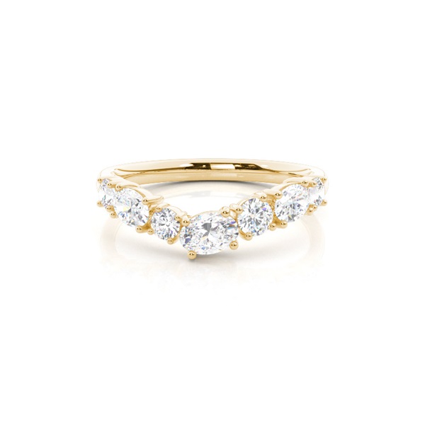 Multishape Oval And Round Diamond Wedding Ring