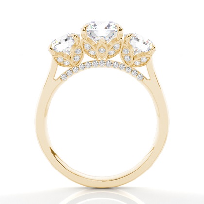 Brilliant Gelbgold Trilogie Verlobungsringe