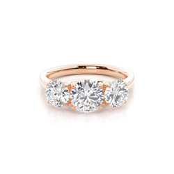 Floraler Blütenblatt Trilogie Diamant Verlobungsring