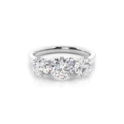 Floraler Blütenblatt Trilogie Diamant Verlobungsring