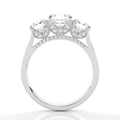 2.00 Carat Platin Trilogie Verlobungsringe