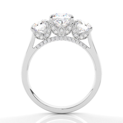 Kissen Platin Trilogie Verlobungsringe