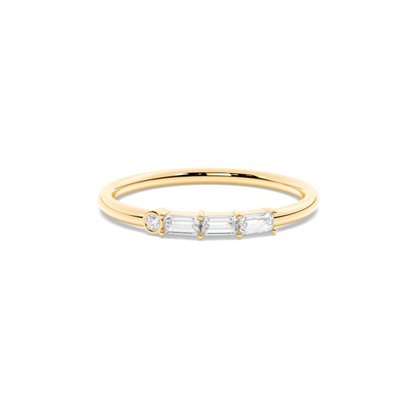Letter J Morse Code Diamond Initial Ring