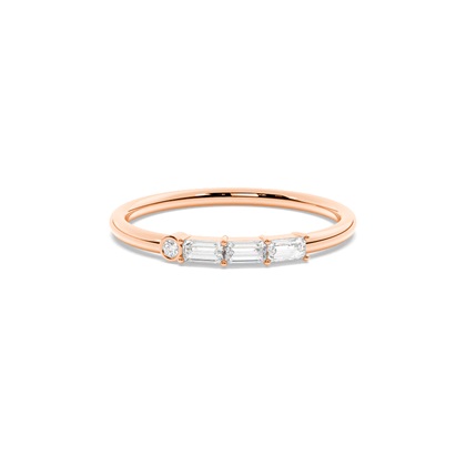 Letter J Morse Code Diamond Initial Ring