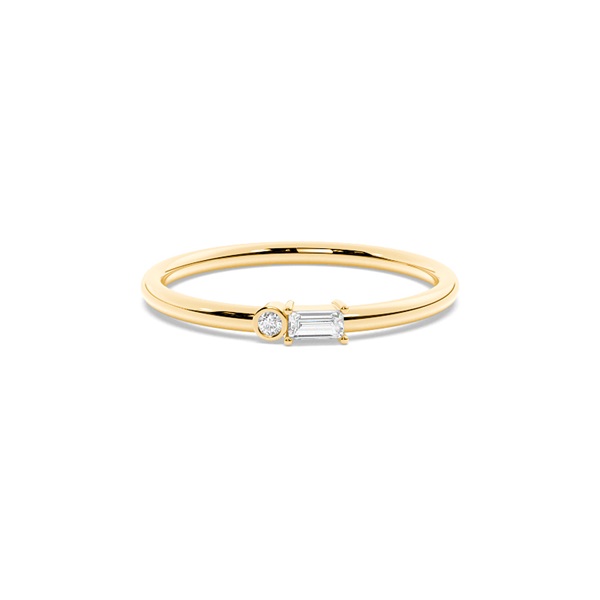 Letter A Morse Code Diamond Initial Ring