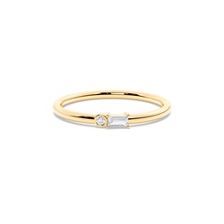 Letter A Morse Code Diamond Initial Ring
