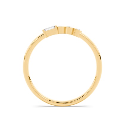 Buchstabe B Morsecode Diamant Initial Ring