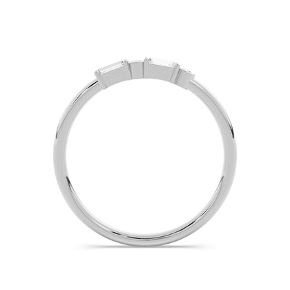 Buchstabe C Morsecode Diamant Initial Ring