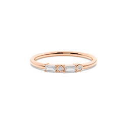 Buchstabe C Morsecode Diamant Initial Ring