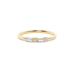 Letter C Morse Code Diamond Initial Ring