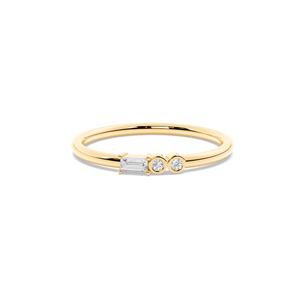 Letter D Morse Code Diamond Initial Ring