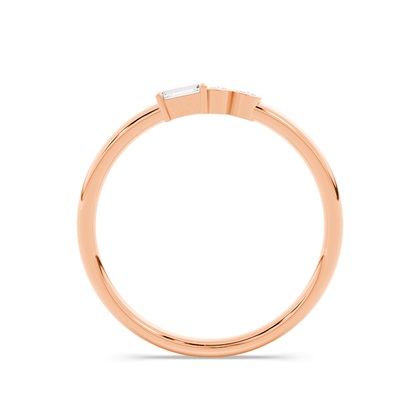 Buchstabe D Morsecode Diamant Initial Ring