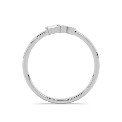 Buchstabe D Morsecode Diamant Initial Ring