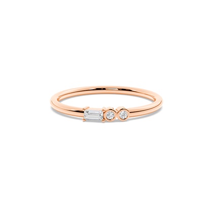 Letter D Morse Code Diamond Initial Ring