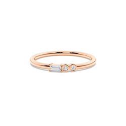 Buchstabe D Morsecode Diamant Initial Ring