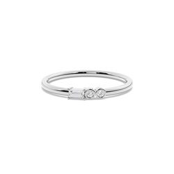Letter D Morse Code Diamond Initial Ring