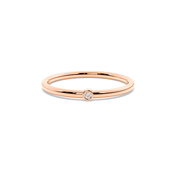 Letter E Morse Code Diamond Initial Ring